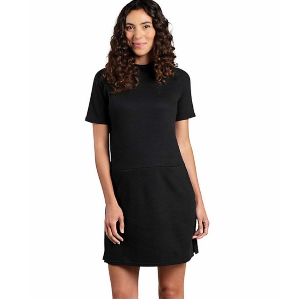Toad & Co Byrne Shift Dress Black Women’s S organic cotton recycled poly dress